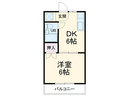 ロイヤルシングル(1DK/1階)の間取り写真