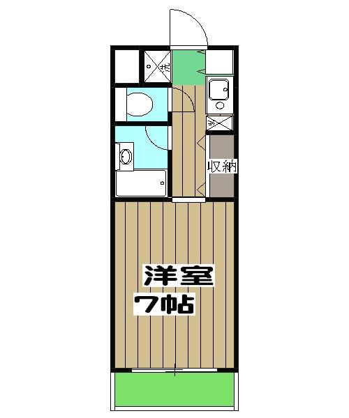 アローフィールドつどい(1K/2階)の間取り写真