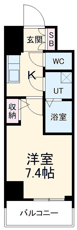エスリード金山プルミエ(1K/9階)の間取り写真