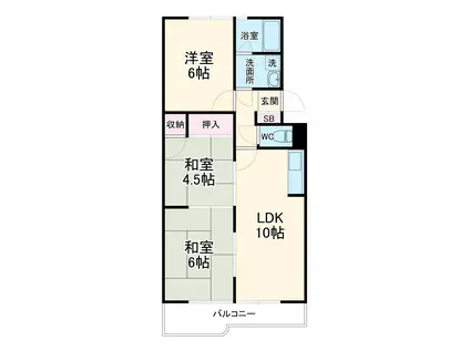 レナジア泉田(3LDK/2階)の間取り写真