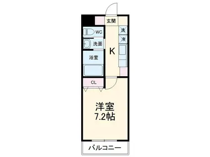A・CITY鳴海(1K/3階)の間取り写真