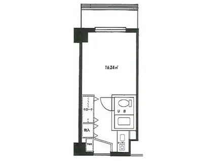 ルクレ青葉台(ワンルーム/1階)の間取り写真