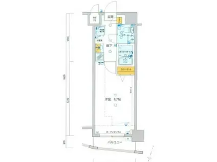 ジェノヴィア石神井台グリーンヴェール(1K/3階)の間取り写真