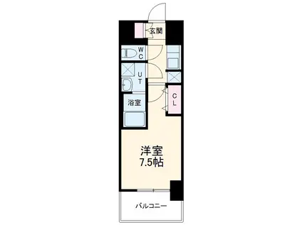 S-RESIDENCE豊国通(1K/7階)の間取り写真