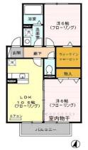 リリー坂下B(2LDK/2階)の間取り写真