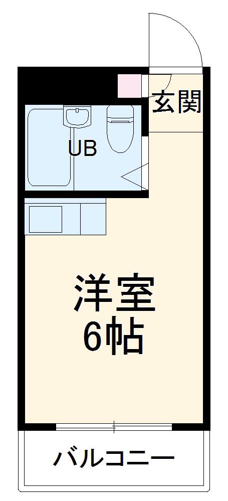 森ビル(ワンルーム/3階)の間取り写真