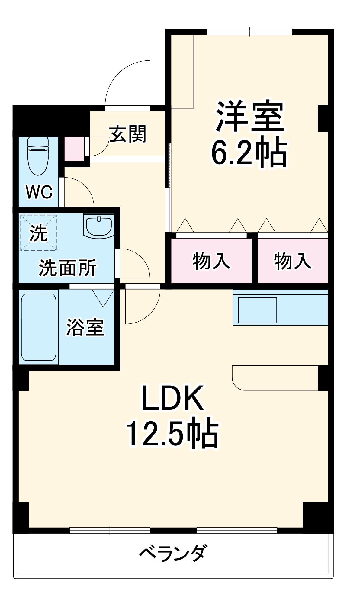 パークガーデン西神の倉Ⅱ(1LDK/1階)の間取り写真