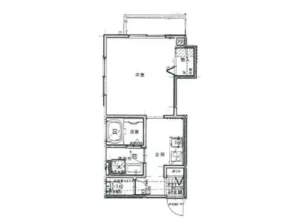エクレールⅡ(1K/3階)の間取り写真