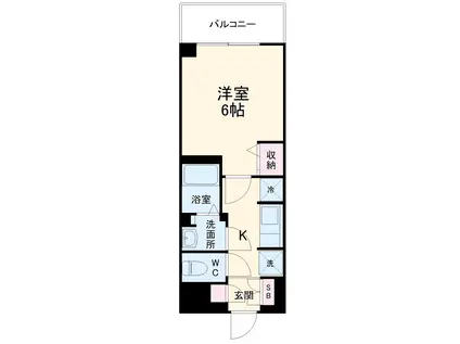 NーSTAGE つきみ野(1K/2階)の間取り写真