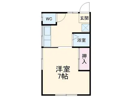 田中ハイツ(1K/2階)の間取り写真