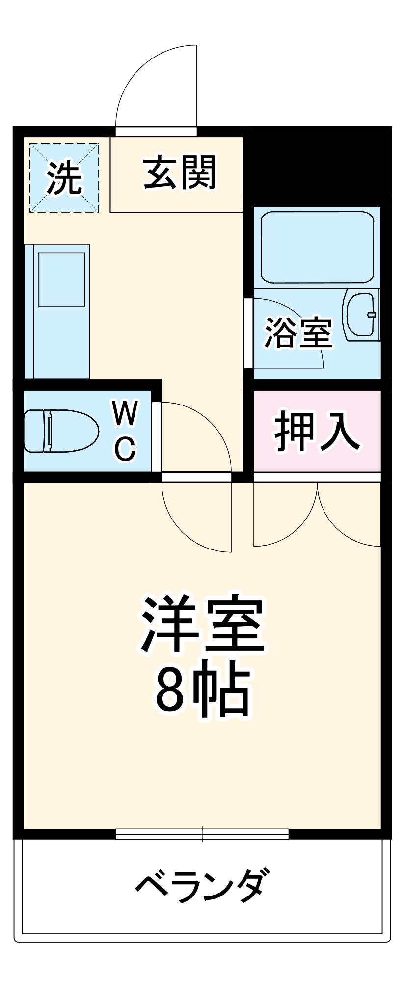 めぞんリバーサイド(1K/2階)の間取り写真