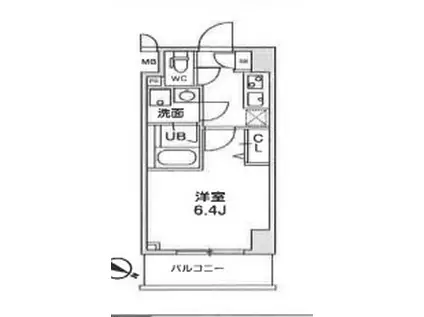 ALTERNA横濱阪東橋(1K/5階)の間取り写真