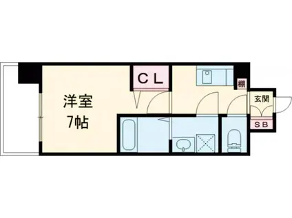 ファーストフィオーレ京都円町(1K/3階)の間取り写真