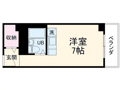 シーズンコート名駅西(ワンルーム/7階)の間取り写真