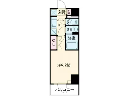 DIPS亀有駅前(1K/8階)の間取り写真