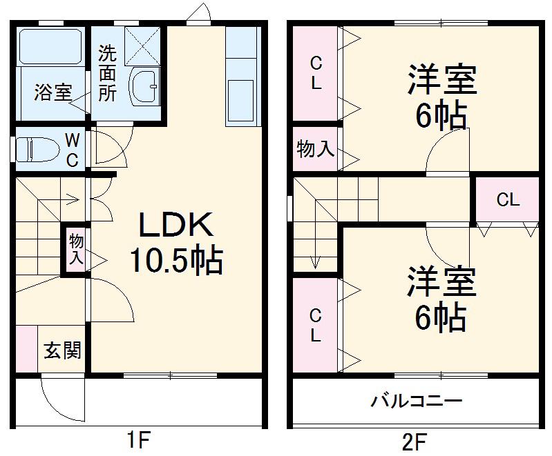 グリーンテラス(2LDK)の間取り写真
