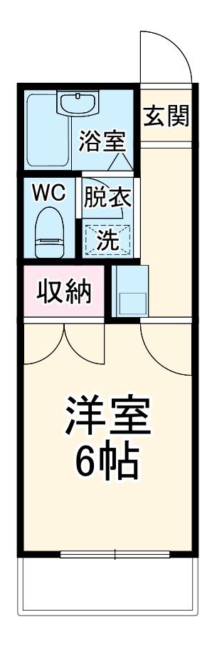 フォーレスト(1K/2階)の間取り写真