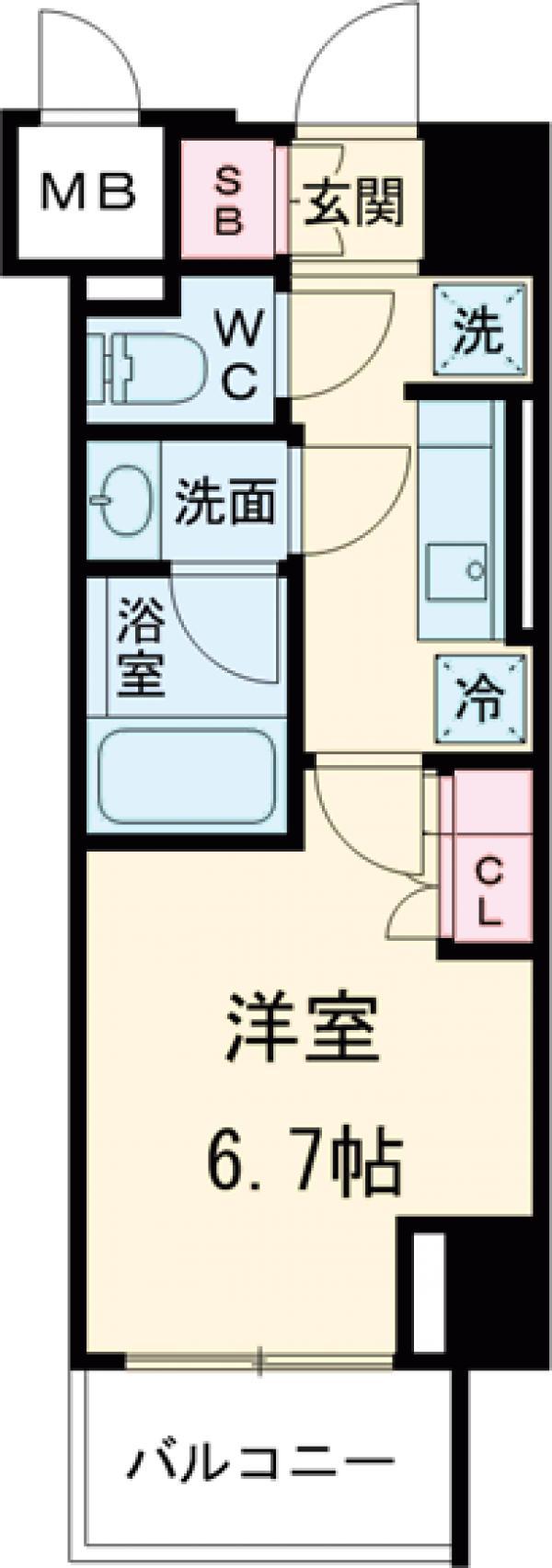 セリオ落合東中野(1K/3階)の間取り写真