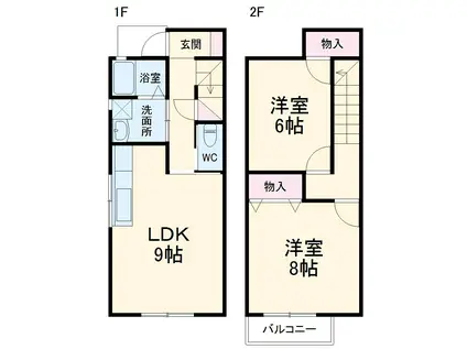 ガーデンテラス(2LDK)の間取り写真