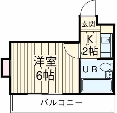 ジュネパレス松戸第104(1K/2階)の間取り写真