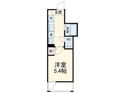 メルディア与野本町ⅡB(1K/1階)の間取り写真