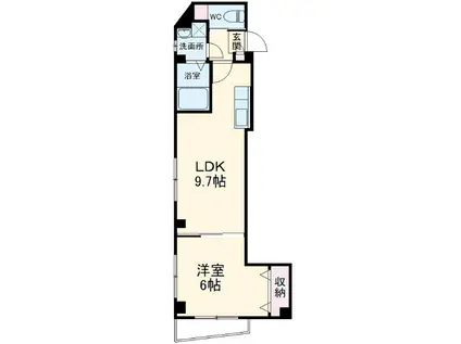 REGULUS(1LDK/2階)の間取り写真