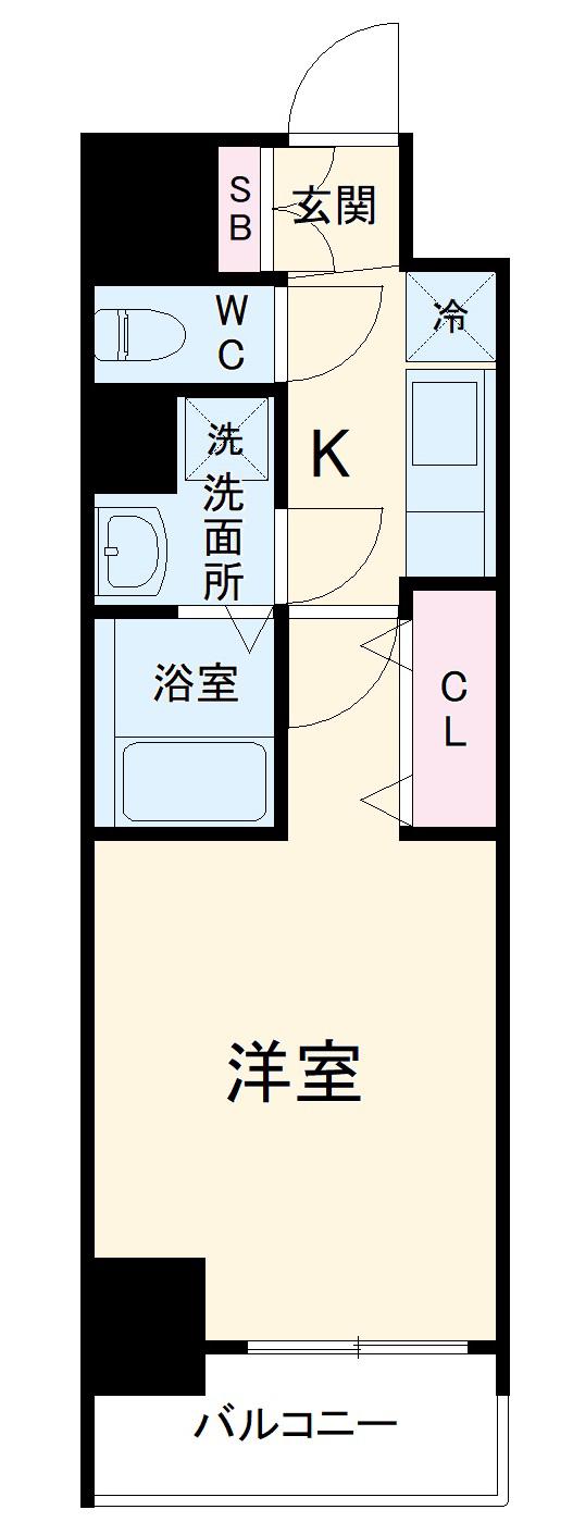 ワールドアイ名古屋城北(1K/10階)の間取り写真