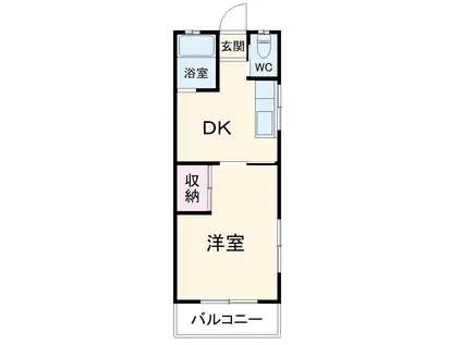 ロッヂJⅠ(1DK/3階)の間取り写真