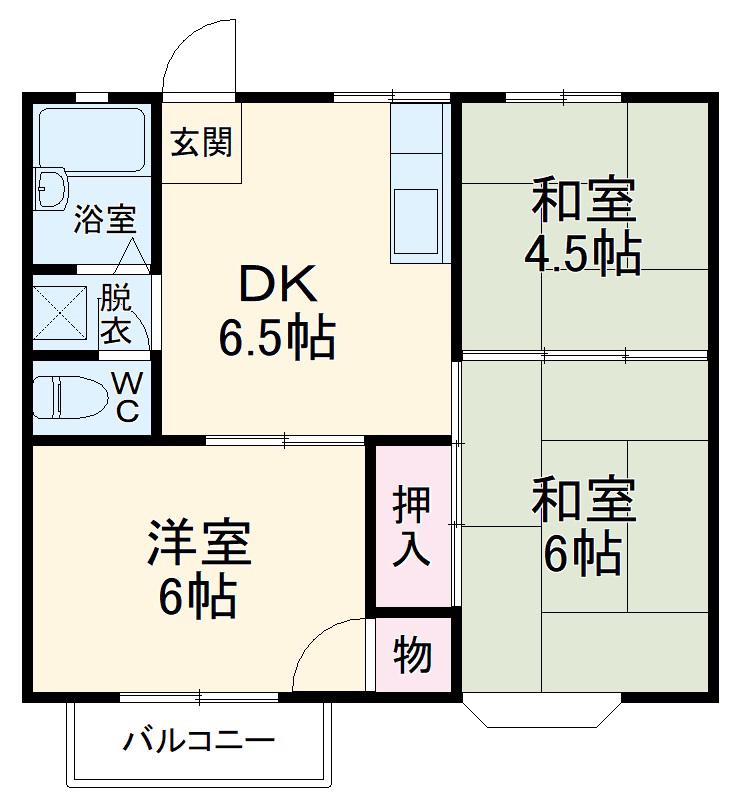 エトワールエン(3DK/2階)の間取り写真
