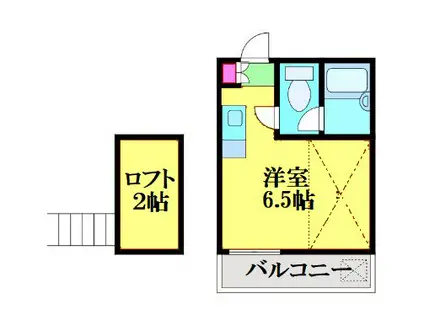 丸多喜AP(ワンルーム/2階)の間取り写真