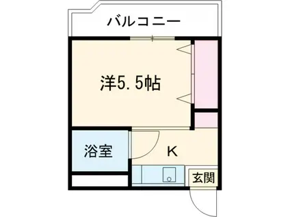 アビタ武蔵野(1K/2階)の間取り写真