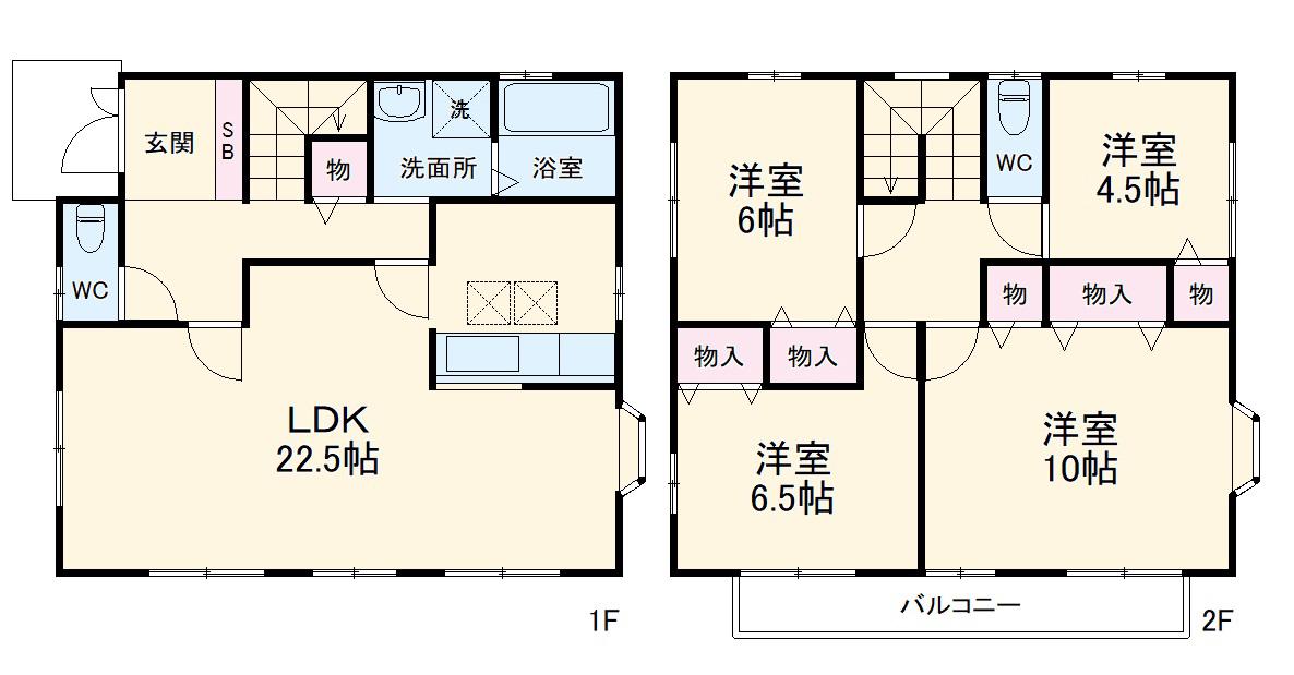 京浜東北・根岸線 北浦和駅 バス乗車時間:15分 JR社員寮前バス停で下車 徒歩6分 2階建 築25年(4LDK)の間取り写真