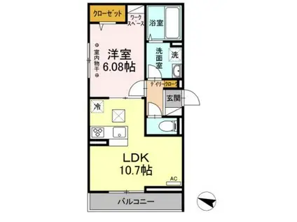 アーバンコートツマダ(1LDK/1階)の間取り写真