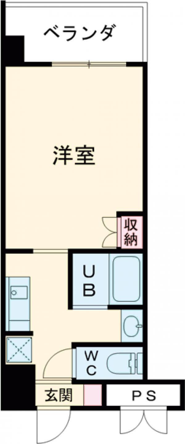 ラグゼナ梅小路京都西(1K/2階)の間取り写真