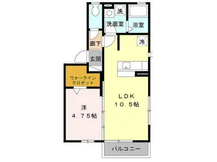 カーサマルジュー(1LDK/2階)の間取り写真
