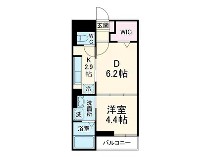 レジェンドⅤ(1DK/1階)の間取り写真