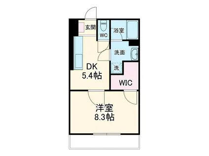 ピューピル有玉(1K/1階)の間取り写真