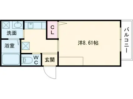 MESA VERDE 御池(1K/2階)の間取り写真