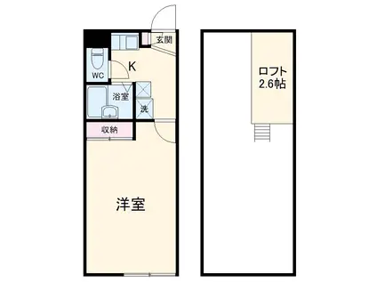 メインシティガーデン壱番館(1K/1階)の間取り写真