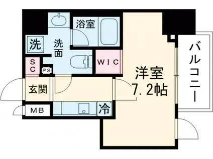ORSUS NAKANO(1K/3階)の間取り写真