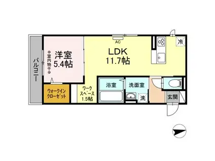 REGALO /(1LDK/3階)の間取り写真