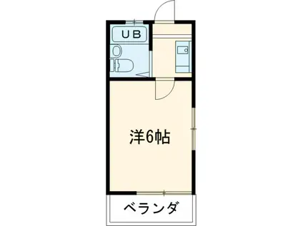 ハイツ三河(1K/2階)の間取り写真