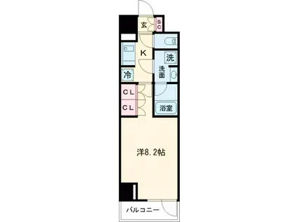 COCO-CHILL KAMEARI(1K/2階)の間取り写真