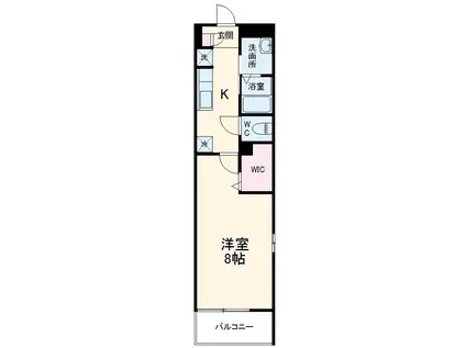 リコルテHOLAⅢ(1K/1階)の間取り写真