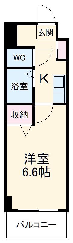 クリエイト妙音(1K/3階)の間取り写真