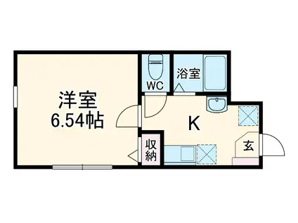 リーヴェルポート金沢文庫SELENE(1K/3階)の間取り写真