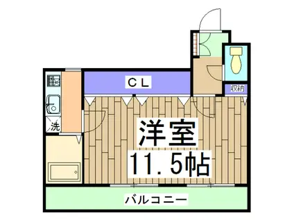 カーサ花園(1K/2階)の間取り写真