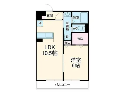 ルガーナ(1LDK/1階)の間取り写真