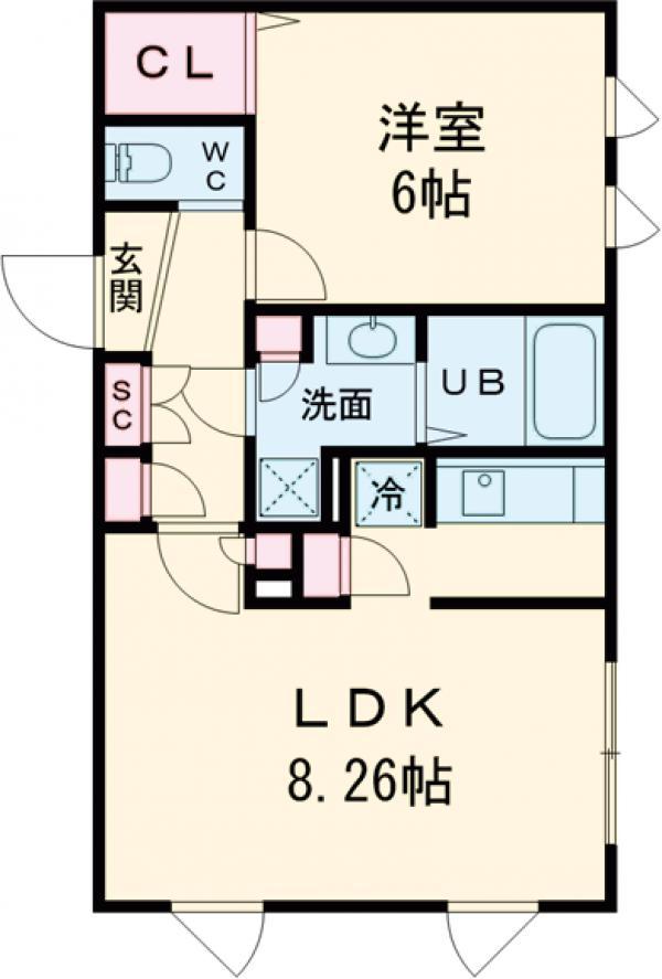 GRAN PASEO 明大前Ⅱ(1LDK/2階)の間取り写真