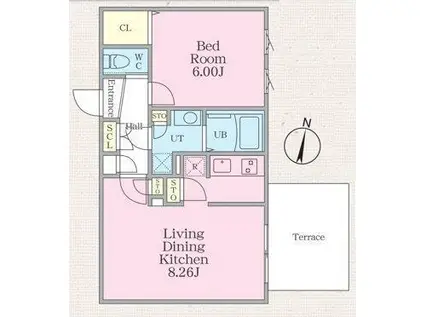 GRAN PASEO 明大前Ⅱ(1LDK/1階)の間取り写真